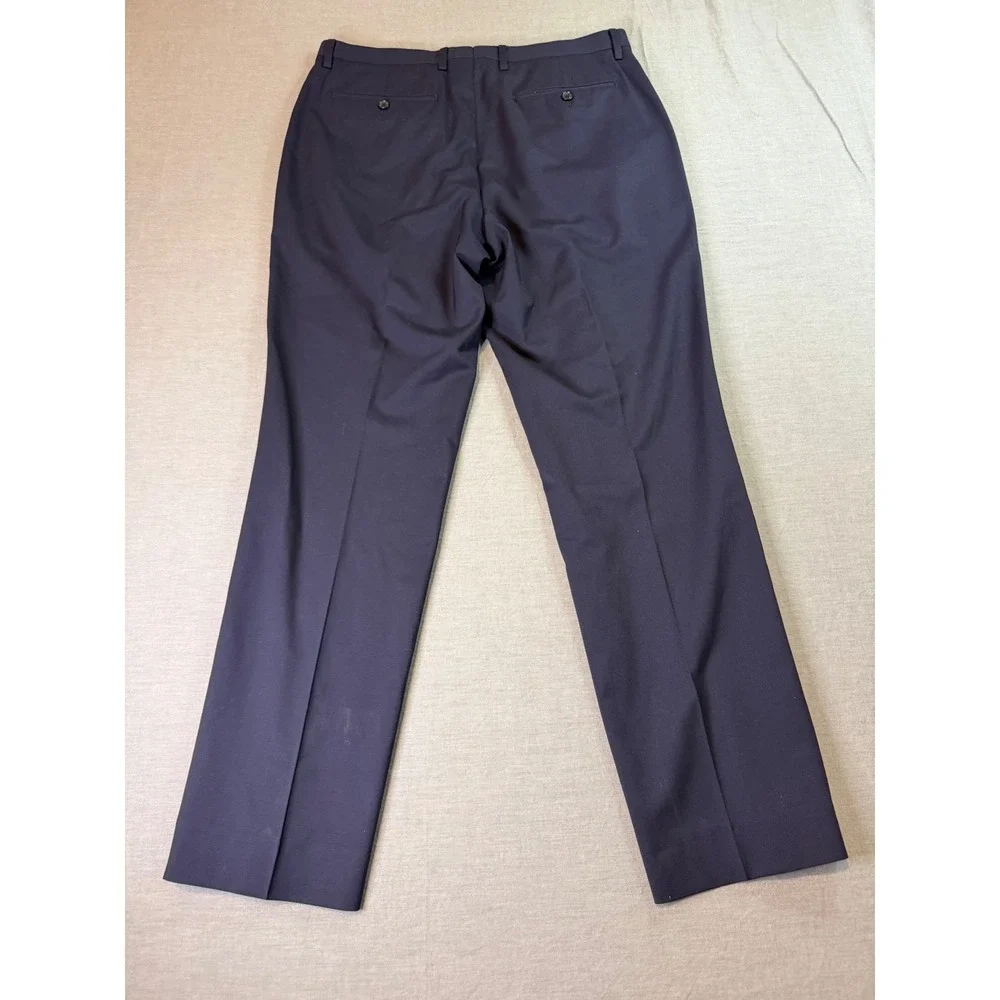 Banana Republic Dress Pants Mens 34x32 Navy Blue Good Marzotto Italian Wool Slim